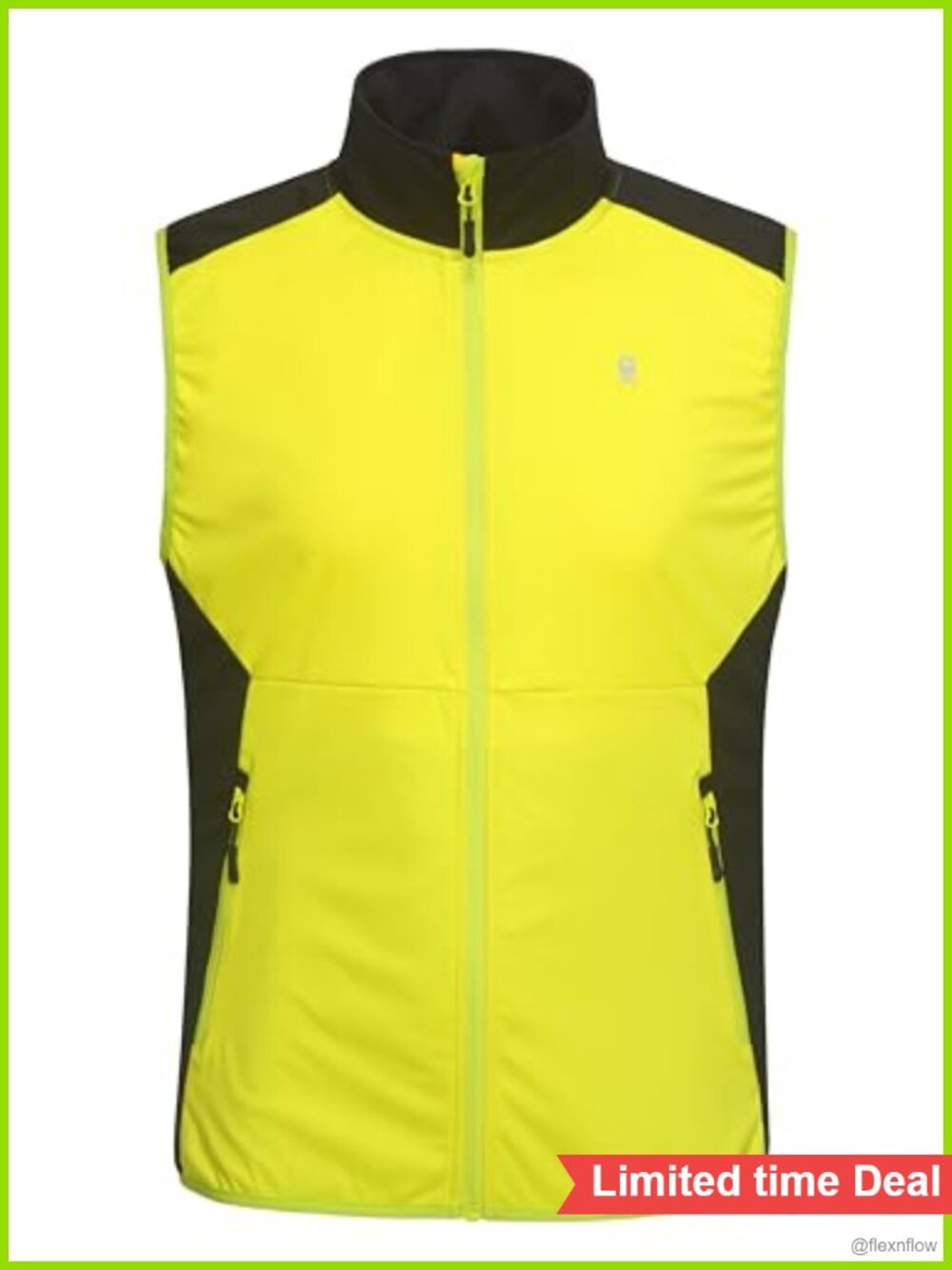 Men's Softshell Vest Windproof Waterproof Reflective Lightweight Active